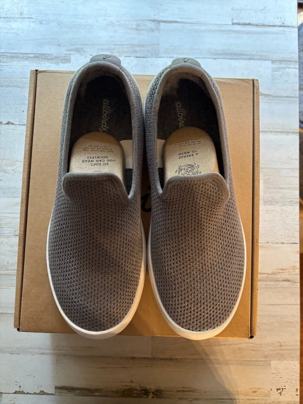 Allbirds Tree Lounger - mist (with white sole) - women's size 10